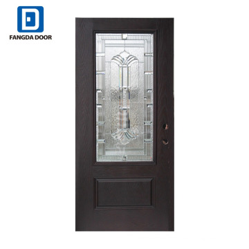 Fangda latest design oak composite front doors